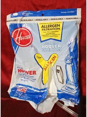 Hoover Allergen Filtration Vacuum Bags Type Y 201 K